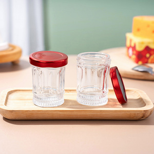 Venta al por Mayor de Frascos de Vidrio Transparentes Redondos de 40 ml <span class=keywords><strong>para</strong></span> Nido de Pájaro, Frascos Vacíos <span class=keywords><strong>para</strong></span> Mermelada, Gelatina y Pudín <span class=keywords><strong>con</strong></span> Tapas Metálicas - Product Image 4