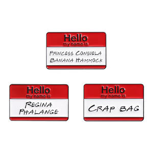 Pin de Metal Divertido con la Frase 'Hola, Soy un Rayo de Sol' y 'Hola, Mi Nombre es Crap Bag' - Product Image 2