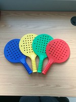 Raquettes de tennis de table d'entraînement en plastique PP avec poignée droite 156x150mm, base monocouche, marque OEM pour enfants et adultes