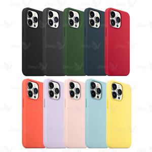 เคสซิลิโคนแม่เหล็กแท้ 100% สำหรับชาร์จไร้สาย สำหรับ iPhone 12 14 Pro Max สินค้าพร้อมส่งจำนวนมาก - Product Image 5