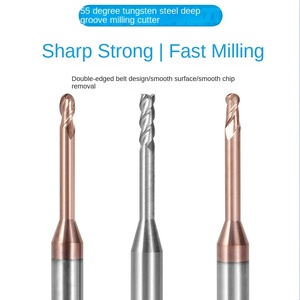 MZF <span class=keywords><strong>Fraise</strong></span> <span class=keywords><strong>à</strong></span> rainure profonde en alliage de tungstène et de cobalt <span class=keywords><strong>à</strong></span> 55 degrés Revêtement Tisin <span class=keywords><strong>à</strong></span> <span class=keywords><strong>2</strong></span> cannelures Micro-diamètre Long col 50mm efficace - Product Image 4