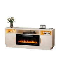 Meubles de maison de haute qualité Meubles de télévision modernes avec cheminée Console multimédia de grande capacité