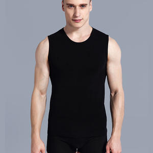 Débardeur ajusté sans manches pour <span class=keywords><strong>homme</strong></span>, coupe épaules larges, pour jeunes hommes, sport et fitness, couleur unie, style polyvalent, débardeur moulant, T-shirt pour parent - Product Image 2