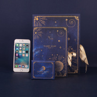 Boîtes à étoiles bleues en forme de livres, boîtes cadeau en papier rigide avec ruban pour un cadeau de retour, vente en gros, 50 pièces
