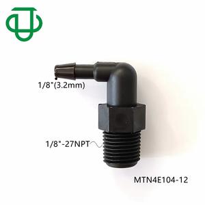Conector de Codo Jiyou 1/8-27 NPT Roscado, Manguera Flexible de Goma Negra, Conectores Automáticos de Plástico - Product Image 4