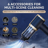 Aspirateur de voiture sans fil ABS, portable, haute aspiration, souffleur de nettoyage, design compact, rechargeable