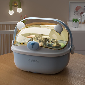 Kafe Bear Baby Bottle Storage Box Large Desktop Plastic Dustproof With Lid For 0-12 Months - Product Image 1