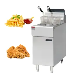 Recommended Hot CE KFC Kitchen Style Gas Commercial Fryer Open Deep Fryer for Sale