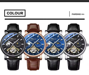 <span class=keywords><strong>Reloj</strong></span> Mecánico Automático CHENXI 8872 para Hombre, Esfera con Diseño de Cielo Estrellado, Fase Lunar y Visualización de la Tierra, <span class=keywords><strong>Reloj</strong></span> de Pulsera de Lujo Resistente al Agua - Product Image 6