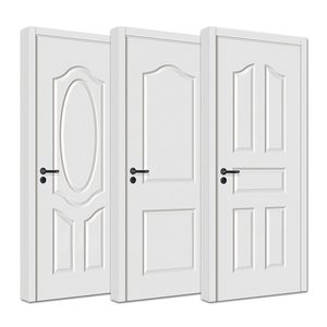 Puertas de Madera Laminada Moldeada de Lujo, Puertas de MDF para Casa, Hotel, Apartamento, Interior, Habitación, Aislamiento Acústico, <span class=keywords><strong>Puerta</strong></span> de Madera HDF con Lacado Blanco - Product Image 4
