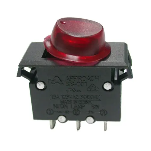 Hoge Kwaliteit 3 Pin Terminals 5a-20a Rode Actuator Overbelasting Bescherming Lamp Verlichte Stroomonderbreker Met Snelle Aansluiting Termina