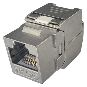 Cat6A <span class=keywords><strong>Keystone</strong></span> Jack 180 toolless <span class=keywords><strong>FTP</strong></span> nối mô-đun RJ45 mạ vàng lá chắn cat6A Mạng mô-đun viễn thông các bộ phận - Product Image 3