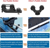 Support de pagaie en plastique pour kayak 2 places, gain de place, accessoires de pêche et de kayak, support pour filet et cannes à pêche