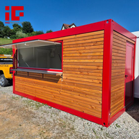 10ft Fast Food Mini Mobile Conteneur Café Bar Maisons Design Moderne En Plein Air Modifié Conteneur D'expédition Café Boutiques Pop-up Shop