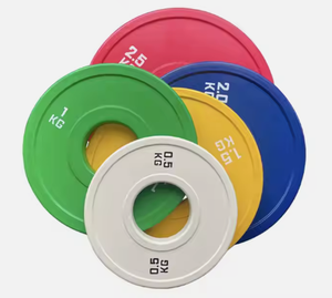 Placa de peso recubierta de goma fraccional de alta calidad, hoja de barra de entrenamiento físico para gimnasio, placa de cambio de hierro fundido - Product Image 3