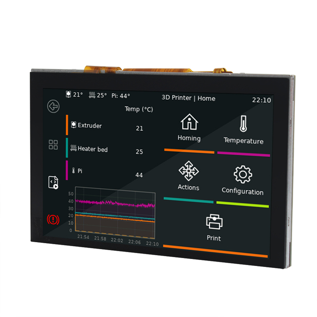 FYSETC Raspberry Pi 5 Inch Capacitive Touch Screen Toughened Glass Capacitive Touch Panel DSI Display IPS 800*480