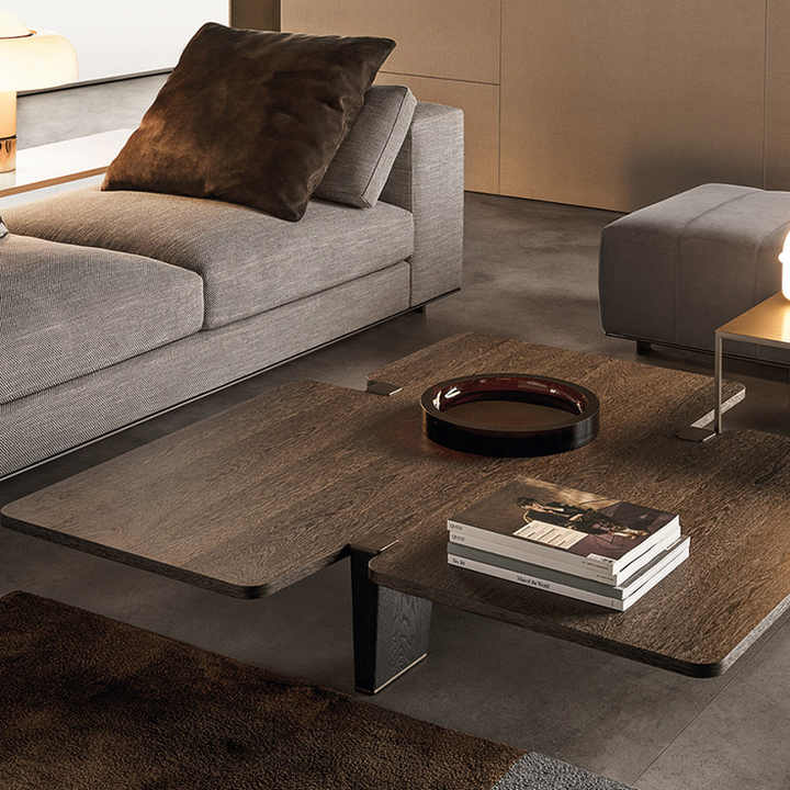 Luxury Marble Coffee Table TV Cabinet Large and Small Apartment Type Living Room Home Black and White Nordic Floor Cabinet
