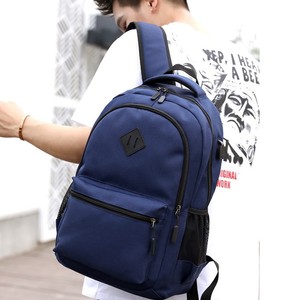 Laptop <b>Backpack</b> <b>Large</b> Capacity Water Resistant Unisex Black Dark Blue Burgundy Solid Color With Interior Zipper Pocket Spring - Product Image 3