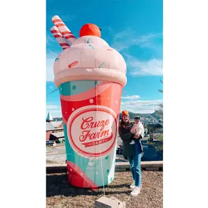 Quảng cáo Thiết bị mô phỏng Inflatable Ice Cream cửa hàng thổi lên mô hình thực phẩm