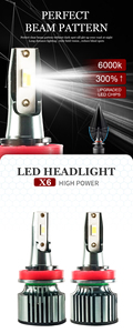 ไฟหน้ารถยนต์ Kaier Factory X6 CSP LED รุ่นใหม่ กำลังสูง ขนาดเล็ก หลอดไฟซีนอน H4 H11 d2 D4 H7 - Product Image 5