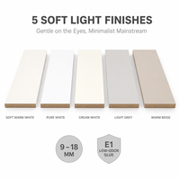 Panneau MDF mélaminé blanc chaud 1220*2440mm 12mm, résistant à l'humidité, pour base de tiroir, meubles de chambre et de cuisine
