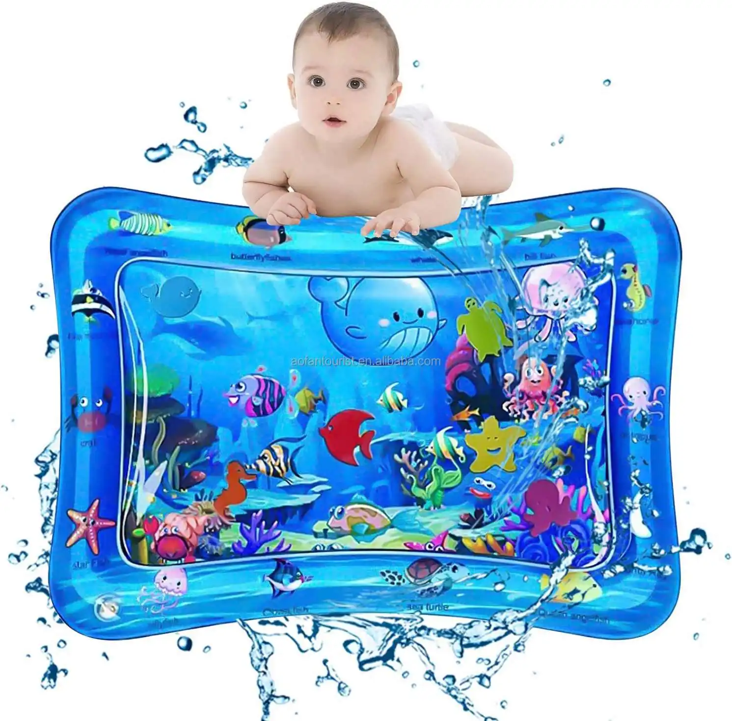 Seasons For Infants Toddlers Early Development Activities Inflatable Tummy Time Baby Water Play Mat Water Pad