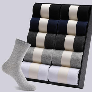 <span class=keywords><strong>Chaussettes</strong></span> en coton de style européen et américain mi-mollet pour hommes <span class=keywords><strong>grande</strong></span> <span class=keywords><strong>taille</strong></span> affaires décontracté couleur unie absorbant la sueur printemps équipage - Product Image 1