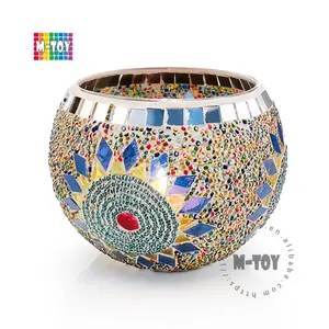 Турецкая мозаика стеклянная лампа подсвечники для свадьбы или подарки ремесла