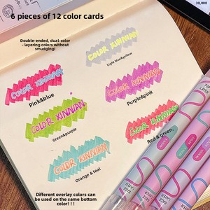 Pennarelli Acquerellabili a Doppia Punta per Appunti Studenti, Evidenziatori per Punti Chiave, Disegno e Colorazione, Non Cancellabili - Product Image 2