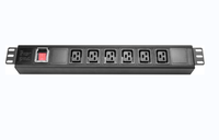 19 pouces 1U 8 voies IEC C13 avec entrée IEC C20 sur l'unité de Distribution d'énergie avant (PDU)