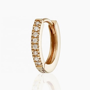 Yiwu Fashion Jewelry Wholesale Cheap 925 Silver <strong>Hinged</strong> Huggie 18k Gold <strong>Hoop</strong> <strong>Earring</strong> - Product Image 6
