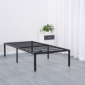 2026 Cross-Border for Modern <strong>Adjustable</strong> Storage <strong>Single</strong> Iron Frame <strong>Bed</strong> 1.8 Hollow Box Packaging Metal Steel Bedroom - Product Image 2