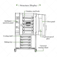 Four Électrique Professionnel Industriel à Convection Rotative pour Boulangerie, Large, 5 ou 10 Plateaux, pour Cuisson de Pain