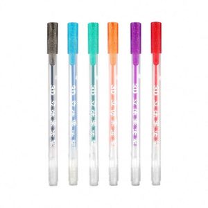 Ensemble de 12 stylos gel audacieux 3D à encre gelée 1,0 mm, marqueurs de coloriage, stylos fluorescents pour peinture DIY - Product Image 1
