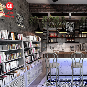 Étagères de présentation de livres élégantes et personnalisables, présentoir mural en bois personnalisable avec LED pour l'intérieur des bibliothèques, mobilier de présentation - Product Image 3