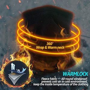 Calentador de cuello de lana de color sólido para mantener el calor en deportes al aire libre para hombres, 19x19cm, máscara facial para ciclismo, protector de cuello - Product Image 3