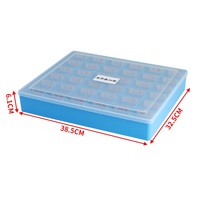 Clinique hospitalière médicale plastique ABS bleu 36 grilles plateau de rangement de médicaments durables pour patients étuis à pilules