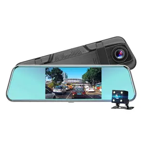 New 5.5 Polegadas 170 Graus de Lente Dupla Painel Do Carro Câmera de Visão Traseira Do Carro Espelho Caixa Preta Do Carro Retrovisor Câmera DVR Traço Camera