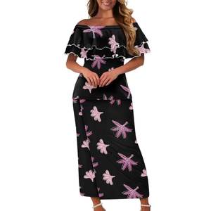 Nuevo Vestido Maxi Casual de Verano para Mujer, Diseño Floral Tejido, Hombros Descubiertos, Cintura Alta, Corte en A, Conjunto de Dos Piezas, Sexy - Product Image 2
