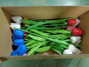 1 Pu flores artificiales al por mayor nueva boda flor artificial tulipán ramo hogar sala de estar Decoración - Product Image 2