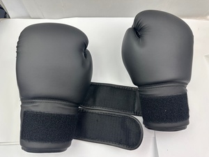 Gants de boxe en cuir PU noir, légers, pour l'entraînement, logo personnalisé, unisexe, arts martiaux, gants de frappe - Product Image 6