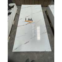 Panneau mural en marbre SPC, matériau flexible et écologique moderne/feuille de tampon à chaud + revêtement UV + feuille de marbre PVC de protection Pe