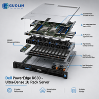 Serveur Rackable 1U Dell PowerEdge R630 8 Baies pour Charges de Travail de Base de Données d'Entreprise avec IDRAC8 et Double Processeur Intel Xeon E5-2630 V3