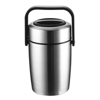 Boîte à lunch portable en acier inoxydable grande capacité, étanche, avec couvercle en plastique, écologique, recyclable, compatible vapeur, pour une fraîcheur optimale