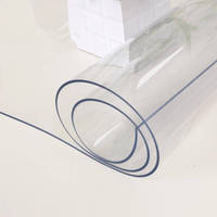 Pas cher 0.10mm 0.35mm 0.5mm 1mm Transparent Flexible Cristal clair Rouleaux En Plastique Rigide Clair Pvc Feuille