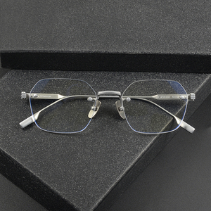 AT81038 Montature da Vista Rimless in Titanio di Alta Qualità <span class=keywords><strong>Occhiali</strong></span> da Uomo e da Donna - Product Image 4