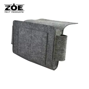 Wholesale Durable Hot selling hanging Felt Storage Organizer Bedside Caddy Pocket Under Couch Table Mattress Caddy