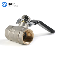 Vanne à boisseau sphérique en laiton D&R DN15 200 WOG à passage plein, filetage femelle BSPP, vanne de régulation d'eau avec levier verrouillable, fabricant OEM