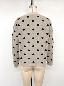Maglione Invernale Stile Europeo-Americano, Nuovo Design Retrò Casual a <span class=keywords><strong>Pois</strong></span>, Vestibilità Ampia, Maniche Lunghe - Product Image 5