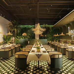 Commercio all'ingrosso OEM ODM Bar caffè poltrona cucina Hotel divano stand ristorante commerciale sala da pranzo mobili sedie tavolo Set - Product Image 2